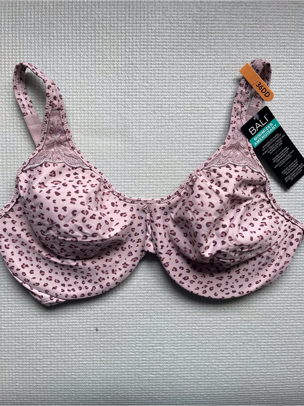 Bali Pinkish Leopard Print Full Coverage Underwire Bra
